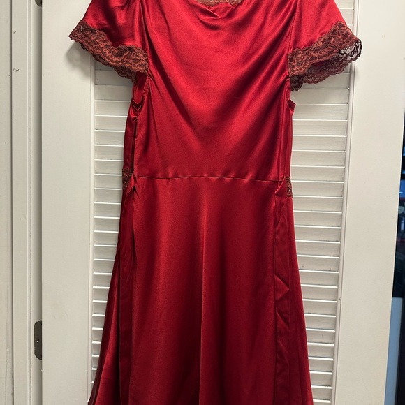 Reformation Silk Lace Trim Mini Dress - Picture 3 of 4